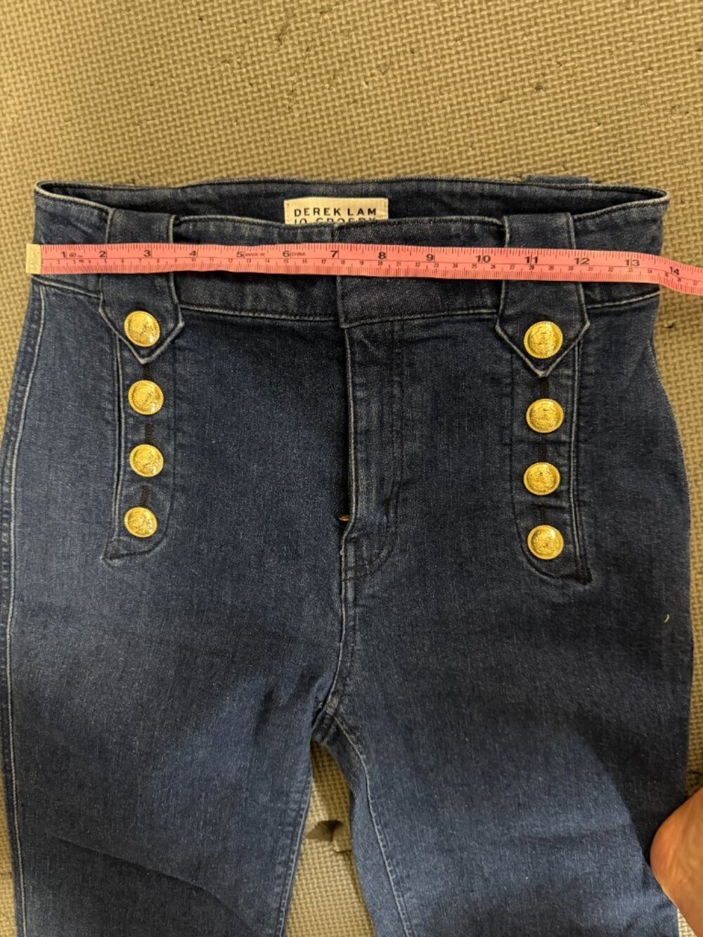 NWT Derek Lam Robertson Cropped Flare Leg Jeans- Dark Wash- 26- MSRP $295 - Picture 12 of 13